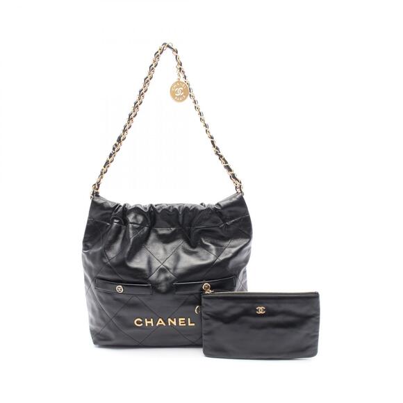 Chanel Handbags - Chanel Matelasse Shoulder Bag Calfskin Leather Black